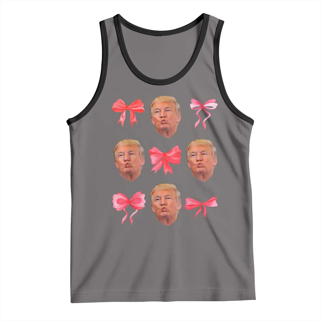 Trump Girl 2024 Tank Top 47th President Pink Coquette Bow Girly Y2K TS02 Deep Heather Black Print Your Wear