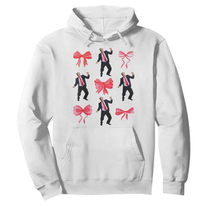 Trump Girl 2024 Hoodie 47th President Dancing Pink Coquette Bow Girly Y2K TS02 White Print Your Wear