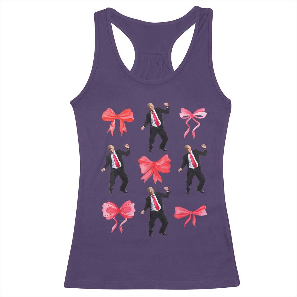 Trump Girl 2024 Racerback Tank Top 47th President Dancing Pink Coquette Bow Girly Y2K TS02 Purple Print Your Wear
