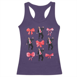 Trump Girl 2024 Racerback Tank Top 47th President Dancing Pink Coquette Bow Girly Y2K TS02 Purple Print Your Wear