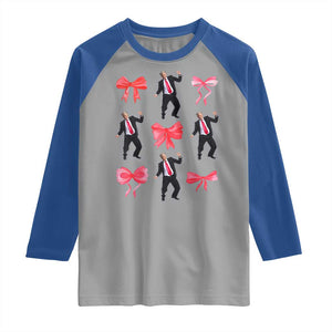 Trump Girl 2024 Raglan Shirt 47th President Dancing Pink Coquette Bow Girly Y2K TS02 Sport Gray Royal Print Your Wear