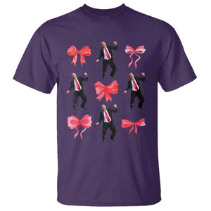 Trump Girl 2024 T Shirt 47th President Dancing Pink Coquette Bow Girly Y2K TS02 Purple Print Your Wear