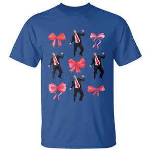Trump Girl 2024 T Shirt 47th President Dancing Pink Coquette Bow Girly Y2K TS02 Royal Blue Print Your Wear