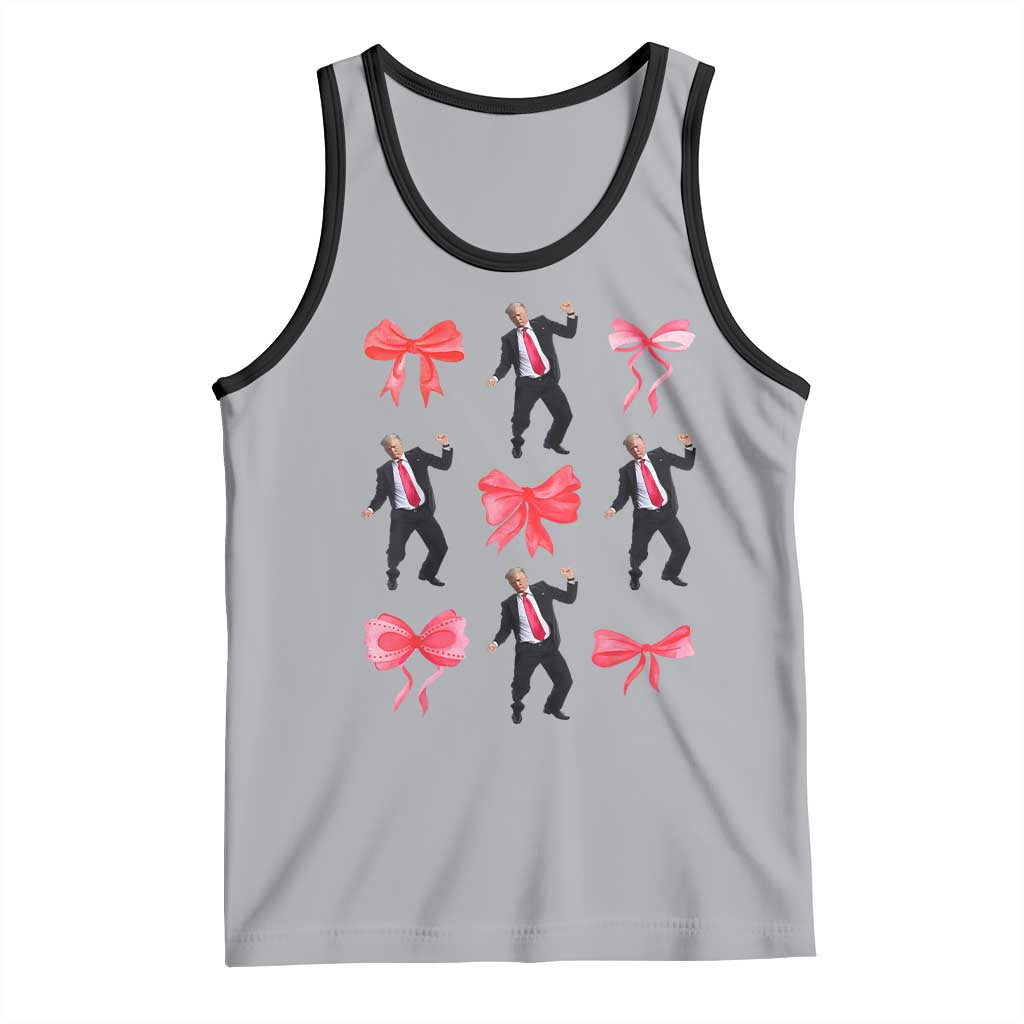 Trump Girl 2024 Tank Top 47th President Dancing Pink Coquette Bow Girly Y2K TS02 Athletic Heather Black Print Your Wear