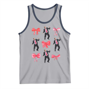 Trump Girl 2024 Tank Top 47th President Dancing Pink Coquette Bow Girly Y2K TS02 Athletic Heather Navy Print Your Wear