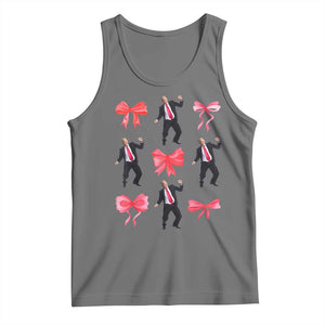 Trump Girl 2024 Tank Top 47th President Dancing Pink Coquette Bow Girly Y2K TS02 Black Heather Print Your Wear
