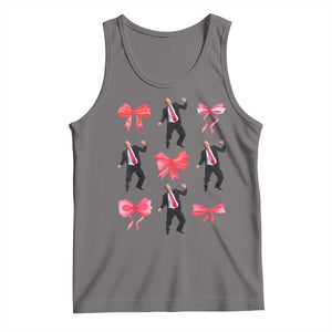 Trump Girl 2024 Tank Top 47th President Dancing Pink Coquette Bow Girly Y2K TS02 Deep Heather Print Your Wear