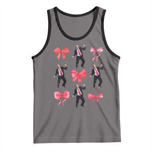 Trump Girl 2024 Tank Top 47th President Dancing Pink Coquette Bow Girly Y2K TS02 Deep Heather Black Print Your Wear