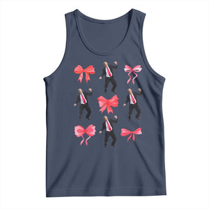 Trump Girl 2024 Tank Top 47th President Dancing Pink Coquette Bow Girly Y2K TS02 Navy Print Your Wear