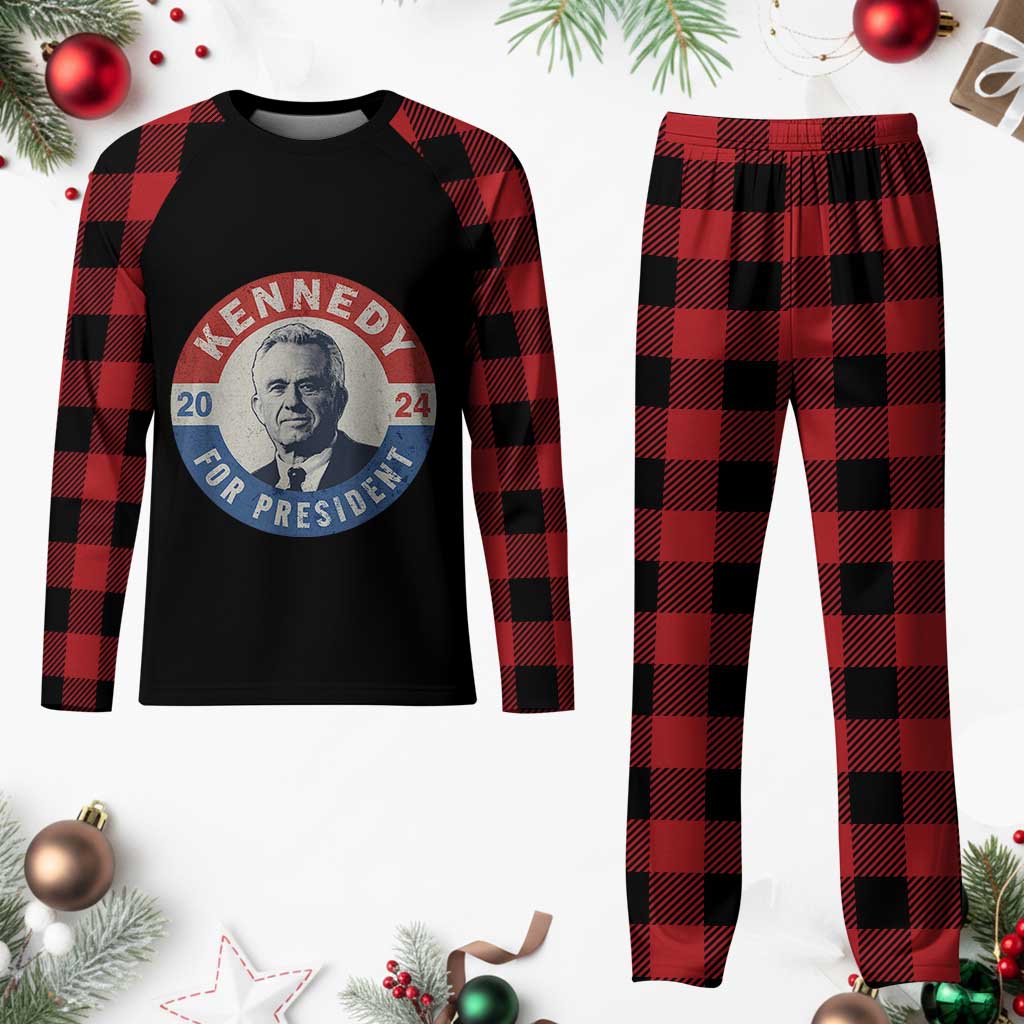 RFK Jr Kennedy 2024 Plaid Pajama Set For President Vintage Button TS02 Buffalo Plaid Print Your Wear