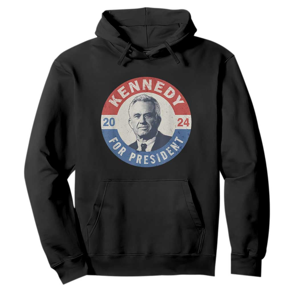 RFK Jr Kennedy 2024 Hoodie For President Vintage Button TS02 Black Print Your Wear