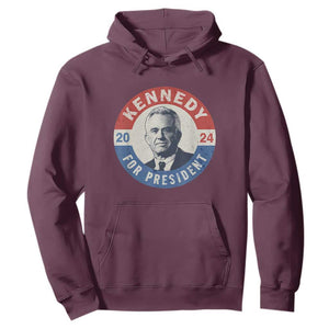 RFK Jr Kennedy 2024 Hoodie For President Vintage Button TS02 Maroon Print Your Wear