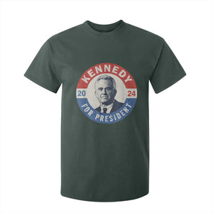 RFK Jr Kennedy 2024 T Shirt For Kid For President Vintage Button TS02 Dark Forest Green Print Your Wear