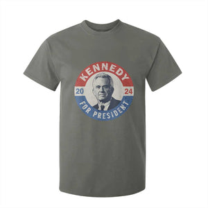 RFK Jr Kennedy 2024 T Shirt For Kid For President Vintage Button TS02 Military Green Print Your Wear