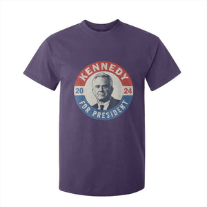 RFK Jr Kennedy 2024 T Shirt For Kid For President Vintage Button TS02 Purple Print Your Wear