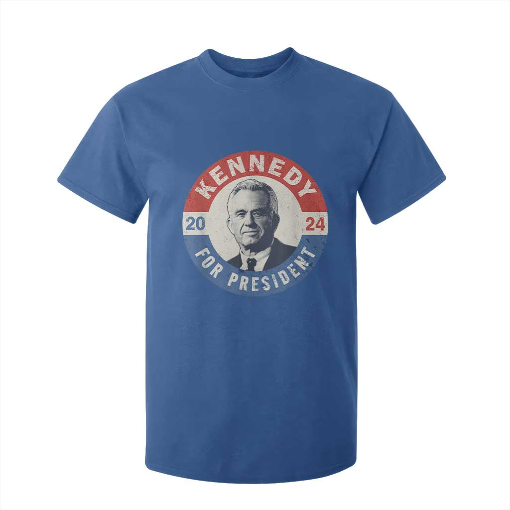 RFK Jr Kennedy 2024 T Shirt For Kid For President Vintage Button TS02 Royal Blue Print Your Wear