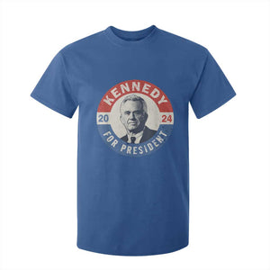 RFK Jr Kennedy 2024 T Shirt For Kid For President Vintage Button TS02 Royal Blue Print Your Wear