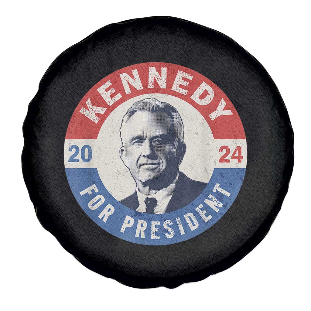 RFK Jr Kennedy 2024 Spare Tire Cover For President Vintage Button TS02 Print Your Wear