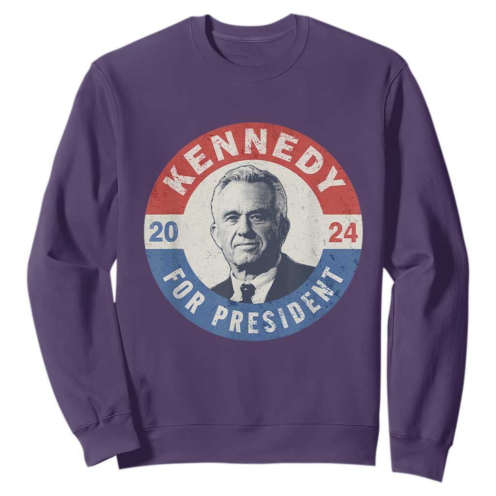 RFK Jr Kennedy 2024 Sweatshirt For President Vintage Button TS02 Purple Print Your Wear