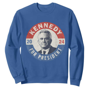 RFK Jr Kennedy 2024 Sweatshirt For President Vintage Button TS02 Royal Blue Print Your Wear