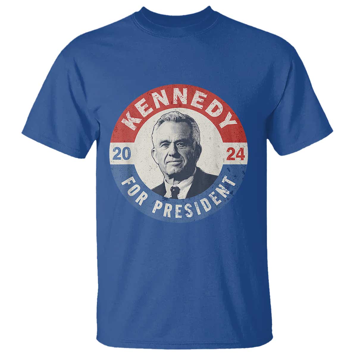 RFK Jr Kennedy 2024 T Shirt For President Vintage Button TS02 Royal Blue Print Your Wear