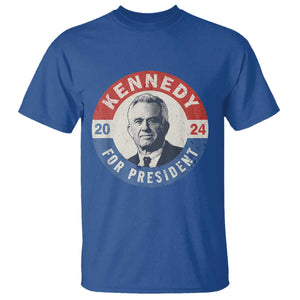 RFK Jr Kennedy 2024 T Shirt For President Vintage Button TS02 Royal Blue Print Your Wear