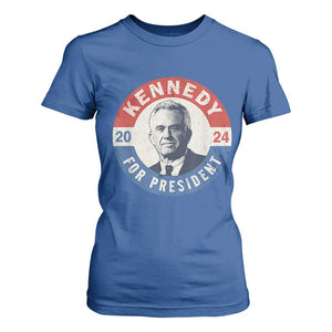 RFK Jr Kennedy 2024 T Shirt For Women For President Vintage Button TS02 Royal Blue Print Your Wear