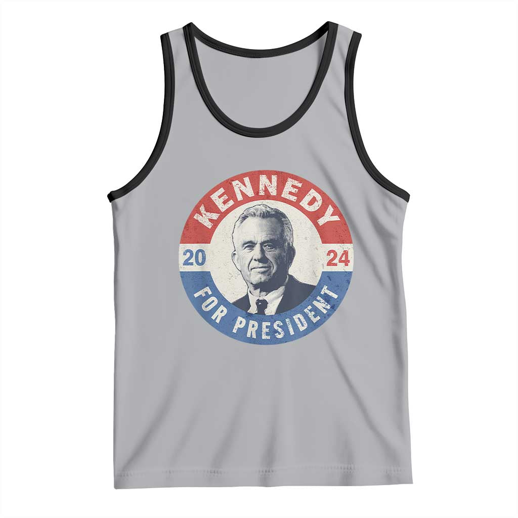 RFK Jr Kennedy 2024 Tank Top For President Vintage Button TS02 Athletic Heather Black Print Your Wear