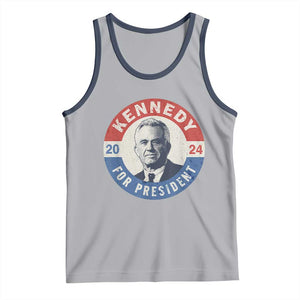RFK Jr Kennedy 2024 Tank Top For President Vintage Button TS02 Athletic Heather Navy Print Your Wear