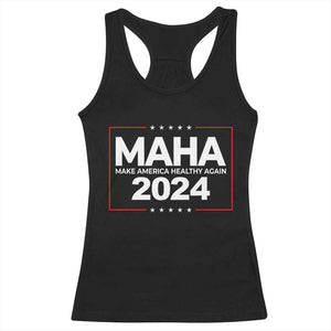 RFK Jr Kennedy 2024 Racerback Tank Top MAHA Make America Healthy Again TS02 Black Print Your Wear