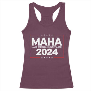 RFK Jr Kennedy 2024 Racerback Tank Top MAHA Make America Healthy Again TS02 Maroon Print Your Wear