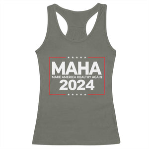 RFK Jr Kennedy 2024 Racerback Tank Top MAHA Make America Healthy Again TS02 Military Green Print Your Wear