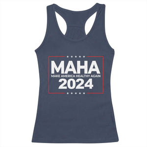 RFK Jr Kennedy 2024 Racerback Tank Top MAHA Make America Healthy Again TS02 Navy Print Your Wear