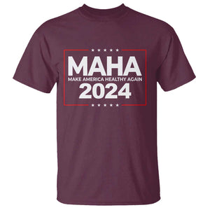 RFK Jr Kennedy 2024 T Shirt MAHA Make America Healthy Again TS02 Maroon Print Your Wear