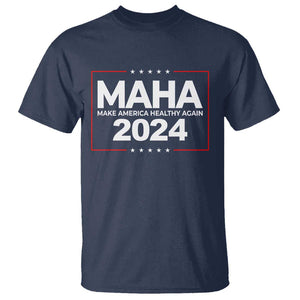 RFK Jr Kennedy 2024 T Shirt MAHA Make America Healthy Again TS02 Navy Print Your Wear