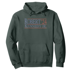 RFK Jr Kennedy 2024 Hoodie Distressed Robert Kennedy Jr. 24 TS02 Dark Forest Green Print Your Wear
