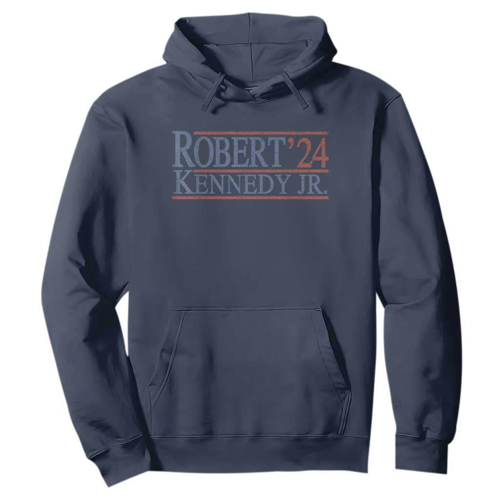 RFK Jr Kennedy 2024 Hoodie Distressed Robert Kennedy Jr. 24 TS02 Navy Print Your Wear