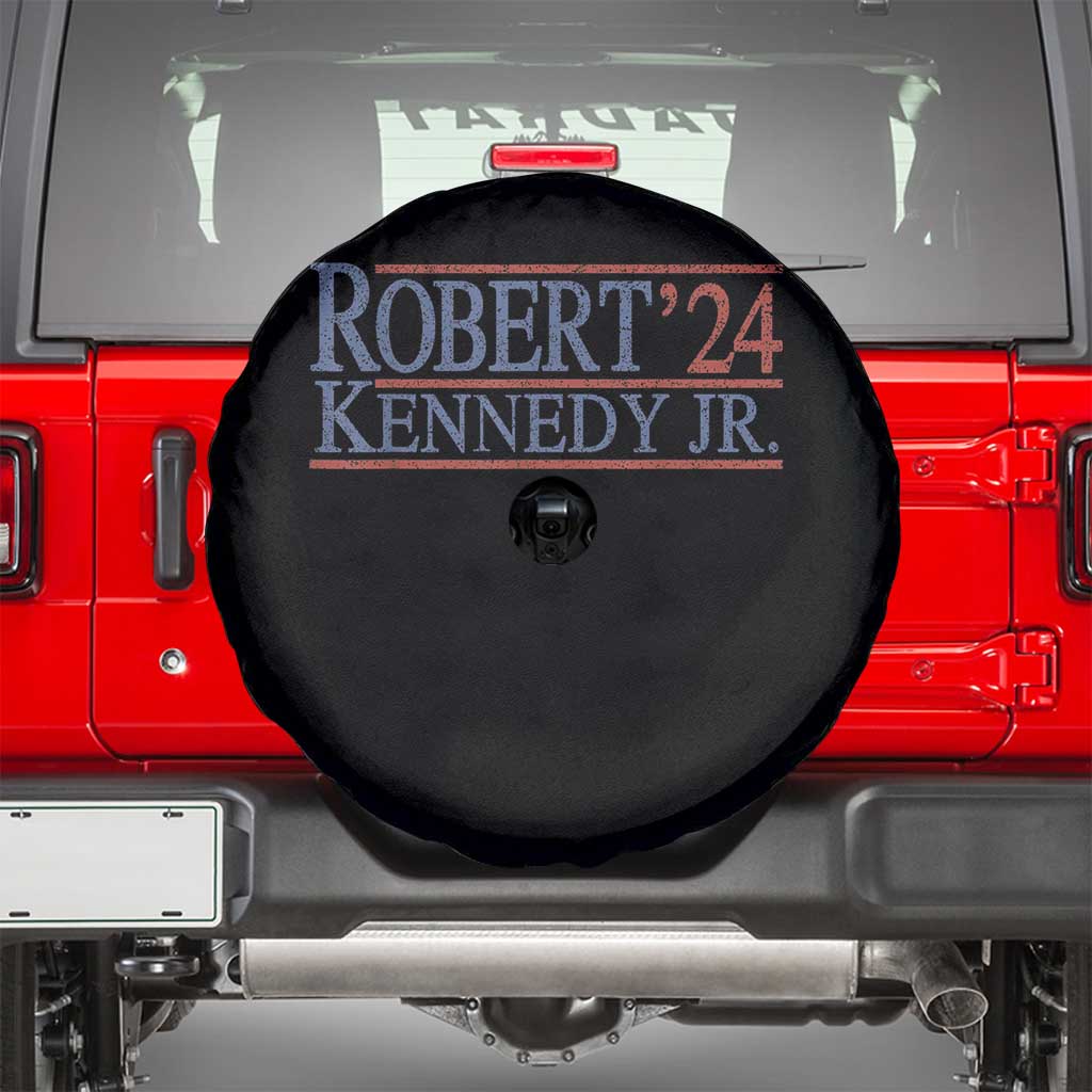 RFK Jr Kennedy 2024 Spare Tire Cover Distressed Robert Kennedy Jr. 24 TS02 Black Print Your Wear