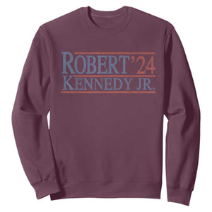 RFK Jr Kennedy 2024 Sweatshirt Distressed Robert Kennedy Jr. 24 TS02 Maroon Print Your Wear