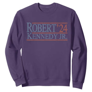 RFK Jr Kennedy 2024 Sweatshirt Distressed Robert Kennedy Jr. 24 TS02 Purple Print Your Wear
