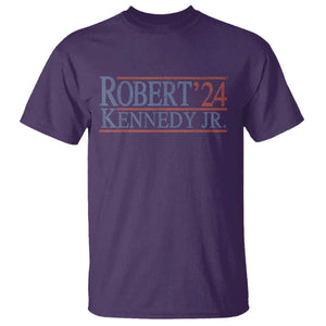 RFK Jr Kennedy 2024 T Shirt Distressed Robert Kennedy Jr. 24 TS02 Purple Print Your Wear