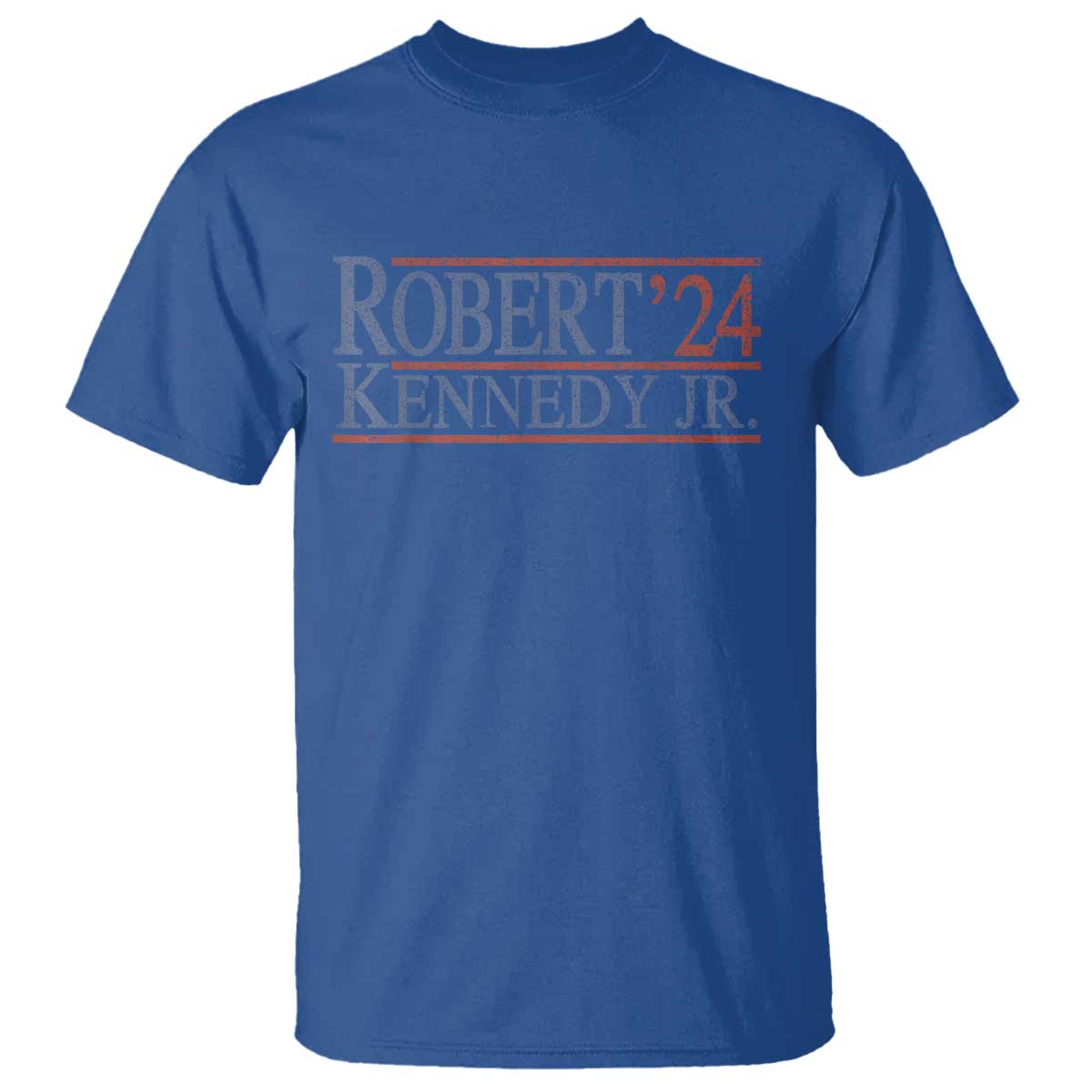 RFK Jr Kennedy 2024 T Shirt Distressed Robert Kennedy Jr. 24 TS02 Royal Blue Print Your Wear