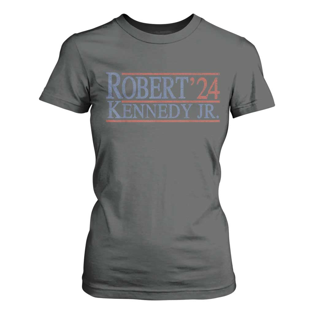 RFK Jr Kennedy 2024 T Shirt For Women Distressed Robert Kennedy Jr. 24 TS02 Dark Heather Print Your Wear