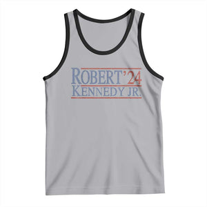 RFK Jr Kennedy 2024 Tank Top Distressed Robert Kennedy Jr. 24 TS02 Athletic Heather Black Print Your Wear