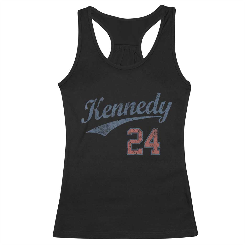 RFK Jr Kennedy 2024 Racerback Tank Top Team Kennedy 24 Vintage TS02 Black Print Your Wear