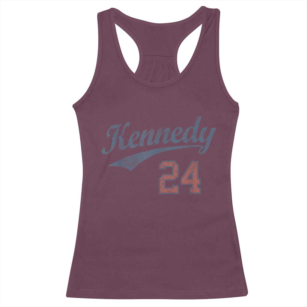 RFK Jr Kennedy 2024 Racerback Tank Top Team Kennedy 24 Vintage TS02 Maroon Print Your Wear