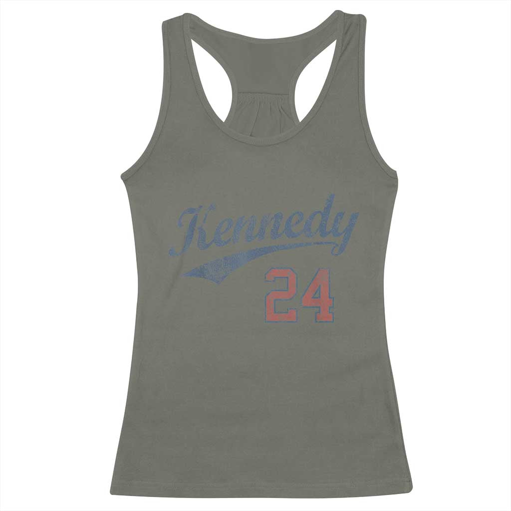 RFK Jr Kennedy 2024 Racerback Tank Top Team Kennedy 24 Vintage TS02 Military Green Print Your Wear