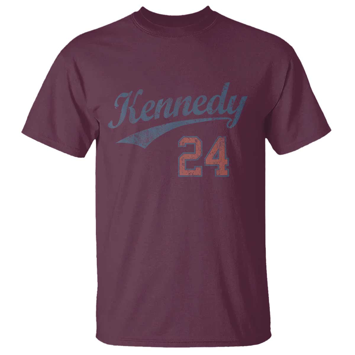 RFK Jr Kennedy 2024 T Shirt Team Kennedy 24 Vintage TS02 Maroon Print Your Wear