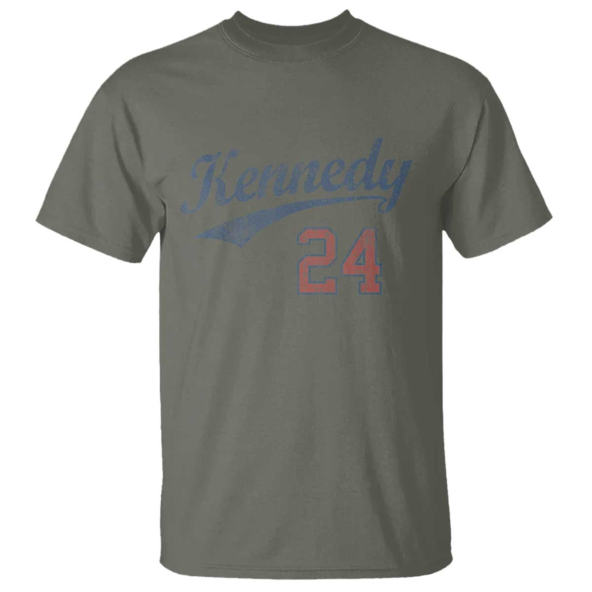 RFK Jr Kennedy 2024 T Shirt Team Kennedy 24 Vintage TS02 Military Green Print Your Wear
