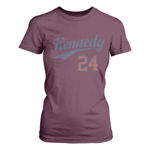 RFK Jr Kennedy 2024 T Shirt For Women Team Kennedy 24 Vintage TS02 Maroon Print Your Wear